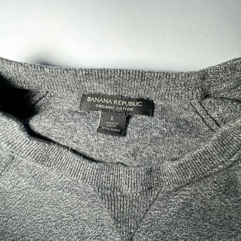 Banana Republic Men’s Organic Cotton Crewneck Sweater‎ Size Large, Shrunk to Med
